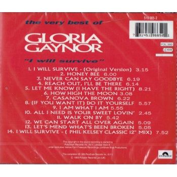 The Very Best Of Gloria Gaynor I Will Survive CD