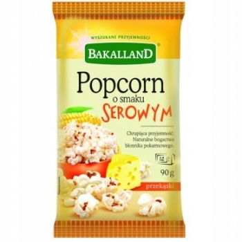 Bakalland Popcorn SEROWY 90 g do mikrofali