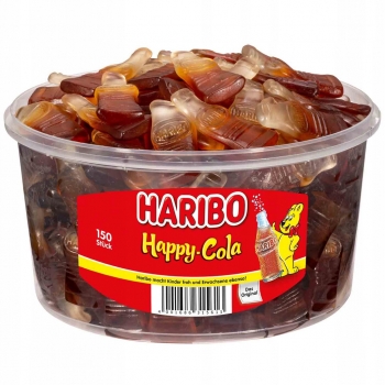 HARIBO Żelki Happy Cola 1200 g 150 sztuk z Niemiec