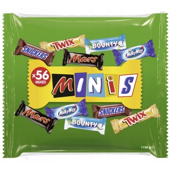 Mars Twix Snickers Bounty Milky Way Minis MIX 56 s